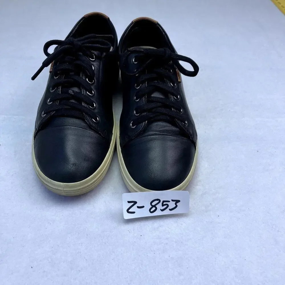 Ecco Sneakers Mens US:9  EUR 42 Black Activewear Leather Lace Up Low Top